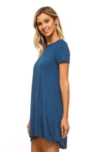 Women's Loose T-Shirt Keyhole Dress