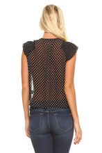 Women's Polka Dot Ruffle Top