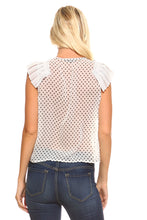 Women's Polka Dot Ruffle Top