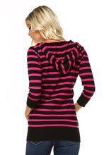 Women's 3/4 Three Quarter Sleeve Stripe Sweater