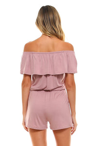 Women's Off the Shoulder Elastic Romper