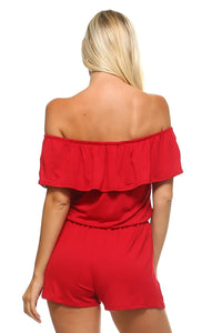 Women's Off the Shoulder Elastic Romper