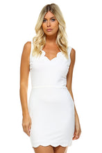 Women's Open Back Scallop Trimmed Dress
