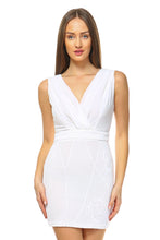 Women's V-Neck Crochet Fitted Dress