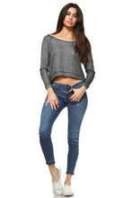 Women's Round Neck Crop Sweater