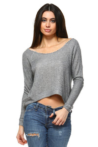 Women's Round Neck Crop Sweater