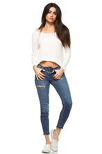 Women's Round Neck Crop Sweater