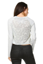 Women's Floral Print Crop Sweater