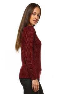 Women's Wide Neck Stripe Sweater