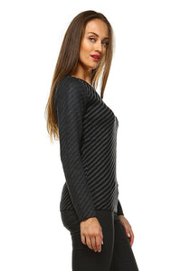 Women's Wide Neck Stripe Sweater