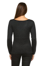 Women's Wide Neck Stripe Sweater