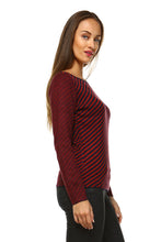 Women's Wide Neck Stripe Sweater