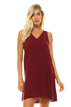 Women's V-Neck Knee Length Tank Dress