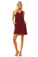 Women's V-Neck Knee Length Tank Dress