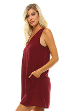 Women's V-Neck Knee Length Tank Dress