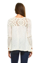 Women's Long Sleeve Crochet Knit Top