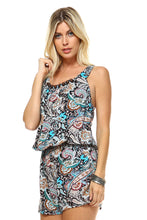 Women's Printed Back Tie Romper