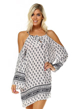 Women's Cut Out Shoulder Boho Dress