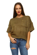 Women's Short Sleeve Chunky Sweater