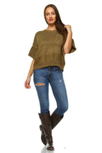 Women's Short Sleeve Chunky Sweater