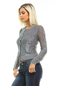 Women's Open Knit Cardigan