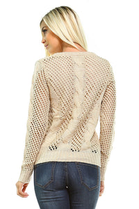 Women's Open Knit Cardigan