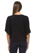 Women's Beaded Neckline Bell Sleeve Top