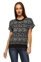 Women's Loose Knit Short Sleeve Top