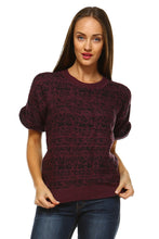 Women's Loose Knit Short Sleeve Top