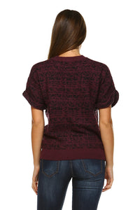 Women's Loose Knit Short Sleeve Top