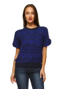 Women's Loose Knit Short Sleeve Top