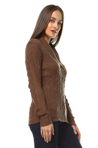 Women's Knitted V-Neck Sweater