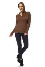 Women's Knitted V-Neck Sweater