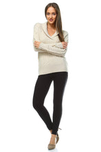 Women's Knitted V-Neck Sweater