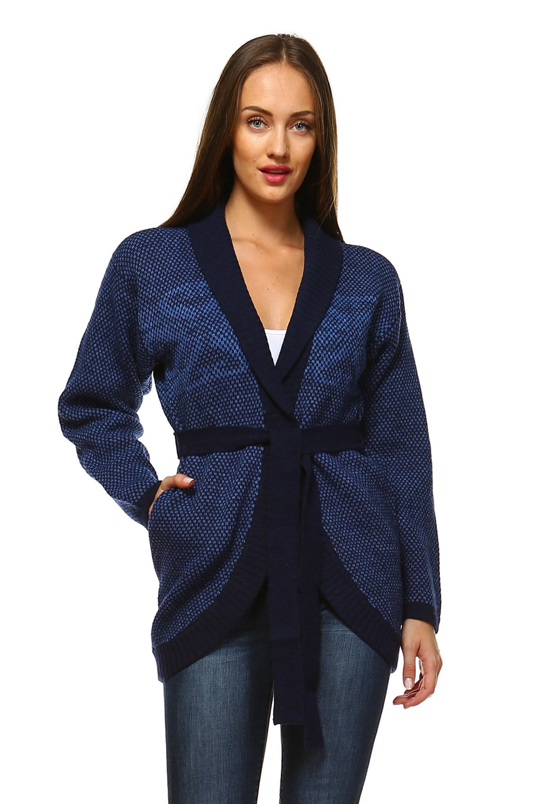 Women's Waist Tie Open Front Cardigan