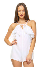 Women's Front Tie Ruffled Romper