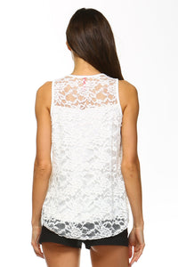 Women's Lace Top with Front Bow