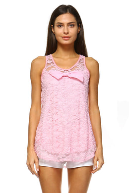 Women's Lace Top with Front Bow