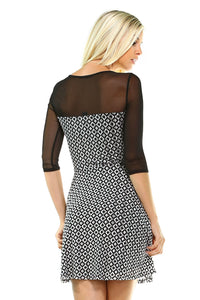 Women's Printed Mesh Dress