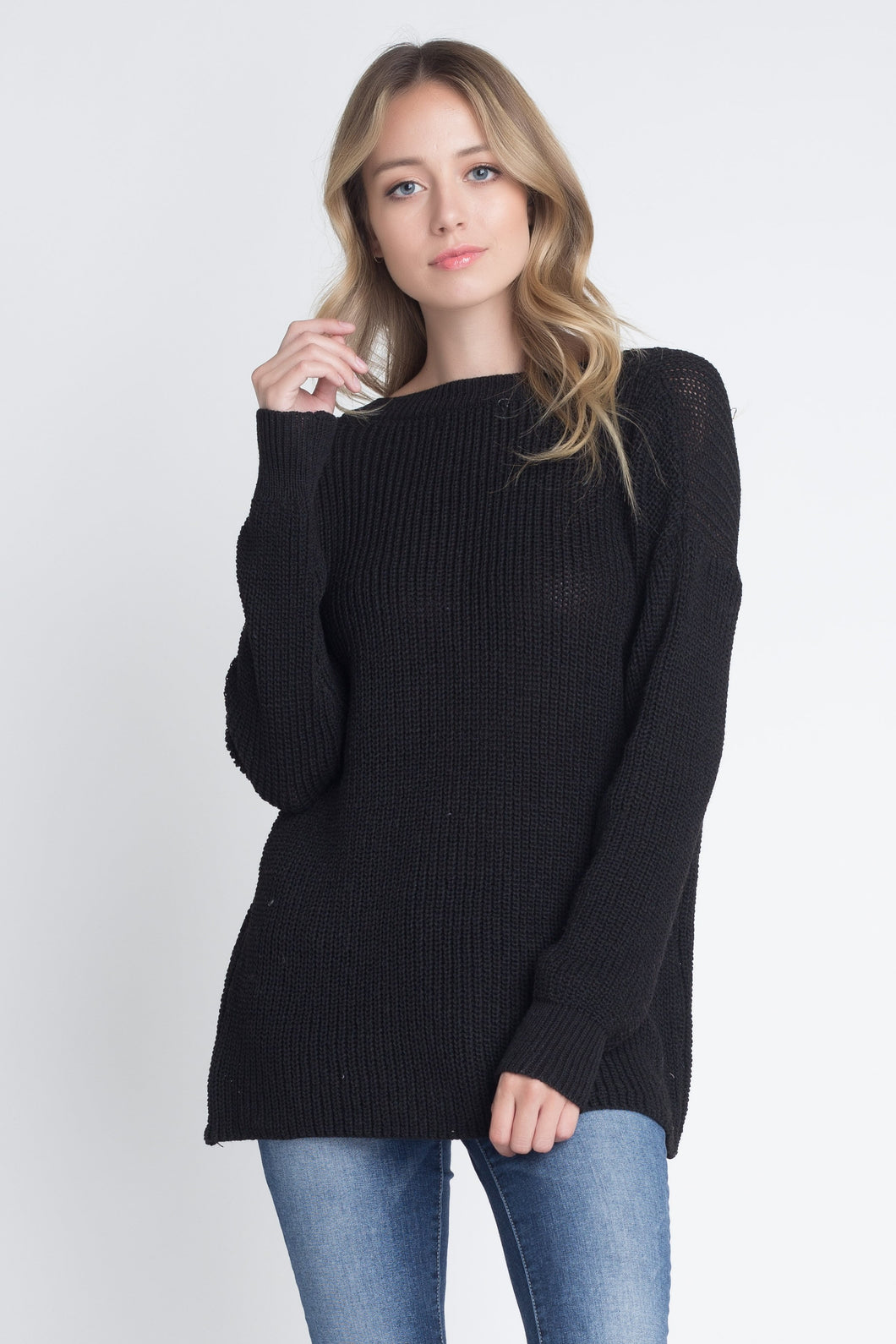 Women's Casual Loose Fit V-Neck Sweater