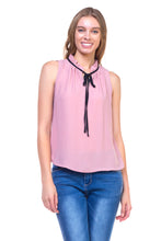 Women's Sleeveless Tie Flow Top