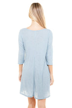 Women's 3/4 Three Quarter Sleeve Button Down Dress