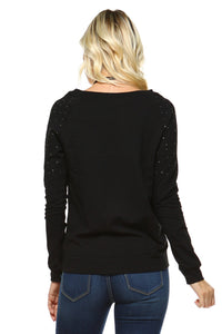 Women's Sweater with Stud Detail