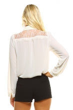 Women's Lace Button Down Blouse