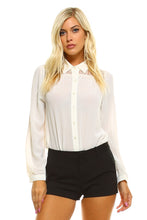 Women's Lace Button Down Blouse