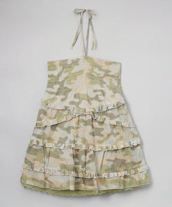 Jojo Belle Girls Camo Print Smocked Halter Top  