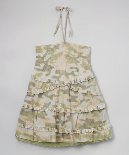 Jojo Belle Girls Camo Print Smocked Halter Top  