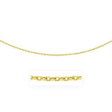 3.5mm 14k Yellow Gold Pendant Chain with Textured Links