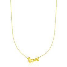 14k Yellow Gold Script LOVE Necklace