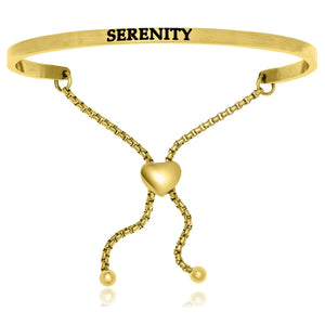 Yellow Stainless Steel Serenity Adjustable Bracelet